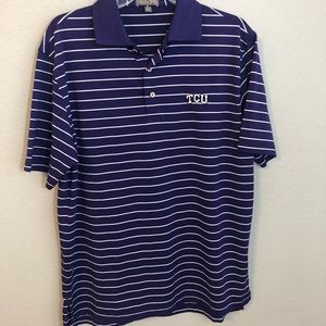 Peter Millar TCU Stripped Polo